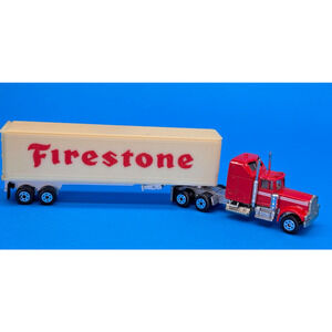 Vintage 82 Road Champs Kentworth HO 1/87 Diecast FIRESTONE Semi Truck Trailer